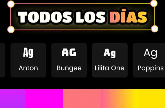 Interfaz de personalización de subtítulos y opciones de fuentes tipográficas.